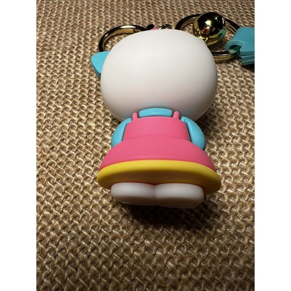 Hello Kitty (Sale in Japan Only) Teal Silicone Wristlet Key Chain & Jingle Bell - Picture 6 of 9